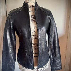 CalBlack Leather Women's Jacket
